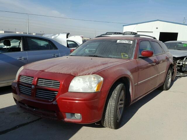 2D4GV57276H228122 - 2006 DODGE MAGNUM R/T RED photo 2