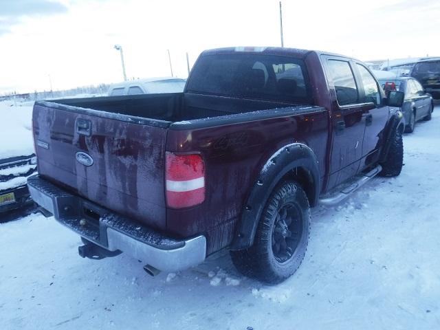 1FTRW14W75KE65879 - 2005 FORD F150 SUPER MAROON photo 4