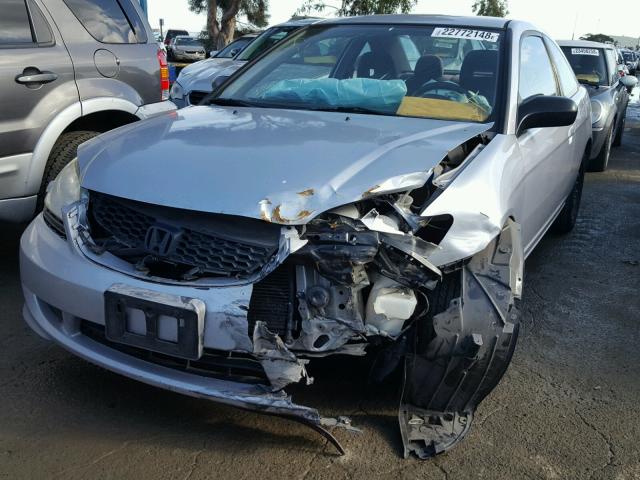 1HGEM22575L018825 - 2005 HONDA CIVIC LX SILVER photo 2