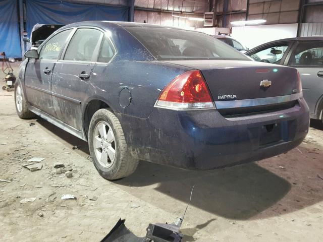 2G1WF5EK6B1129571 - 2011 CHEVROLET IMPALA LS BLUE photo 3