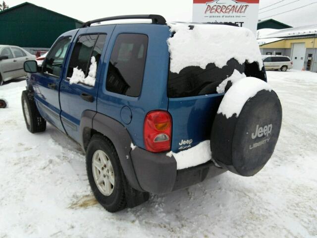 1J4GL48K34W211841 - 2004 JEEP LIBERTY SP BLUE photo 3