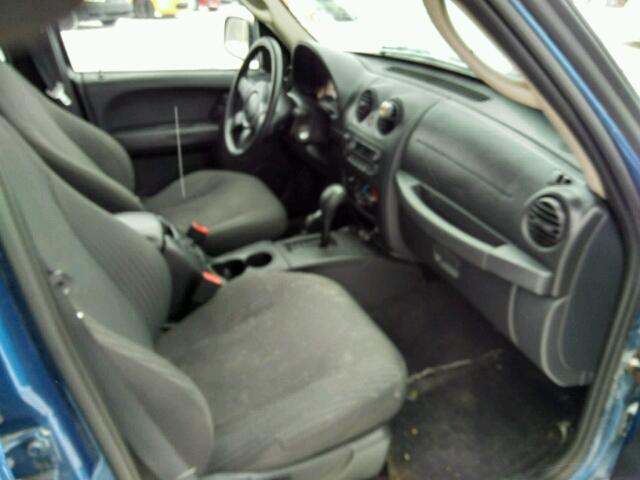 1J4GL48K34W211841 - 2004 JEEP LIBERTY SP BLUE photo 5