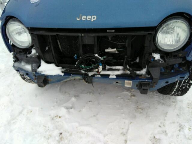 1J4GL48K34W211841 - 2004 JEEP LIBERTY SP BLUE photo 9
