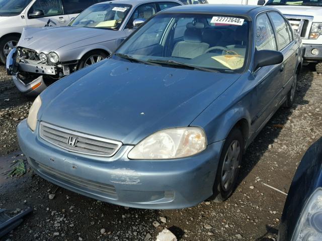 2HGEJ667XYH542130 - 2000 HONDA CIVIC LX TEAL photo 2