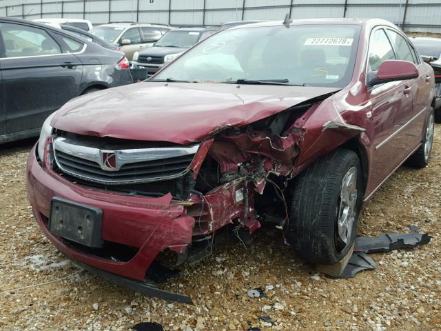 1G8ZS57B28F277094 - 2008 SATURN AURA XE BURGUNDY photo 9