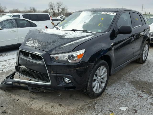 JA4AR4AU1BZ011276 - 2011 MITSUBISHI OUTLANDER BLACK photo 2