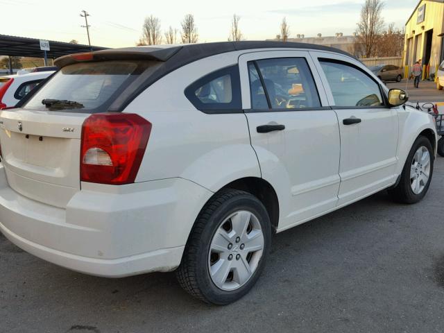 1B3HB48B67D302519 - 2007 DODGE CALIBER SX WHITE photo 4