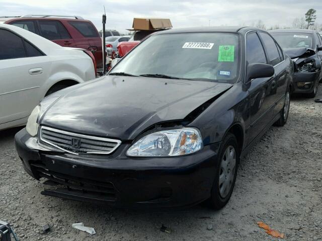 1HGEJ6579YL002143 - 2000 HONDA CIVIC LX BLACK photo 2