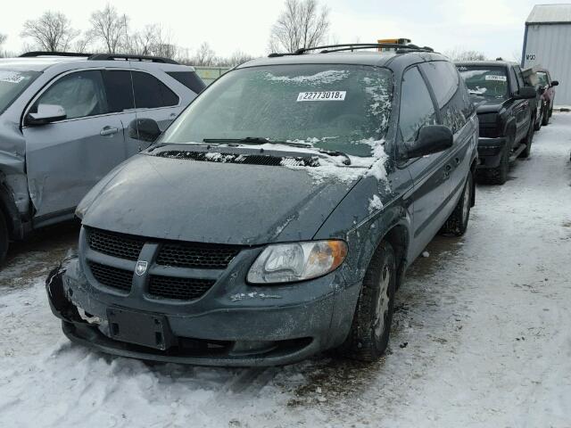 1D4GP25373B218361 - 2003 DODGE CARAVAN SE BLUE photo 2