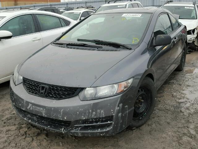 2HGFG12649H010232 - 2009 HONDA CIVIC LX GRAY photo 2