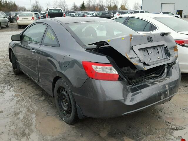 2HGFG12649H010232 - 2009 HONDA CIVIC LX GRAY photo 3