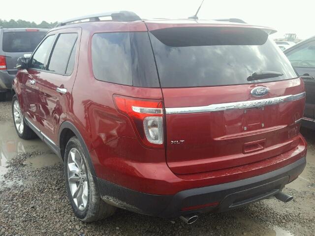 1FM5K7D87FGB58954 - 2015 FORD EXPLORER X RED photo 3