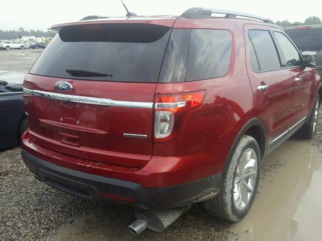 1FM5K7D87FGB58954 - 2015 FORD EXPLORER X RED photo 4