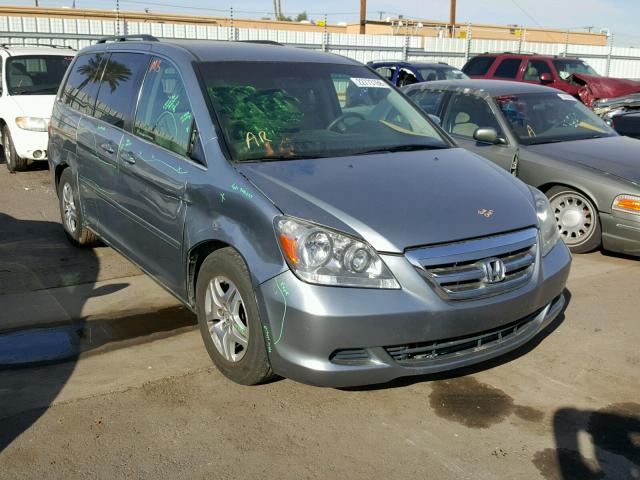 5FNRL38417B093212 - 2007 HONDA ODYSSEY EX BLUE photo 1