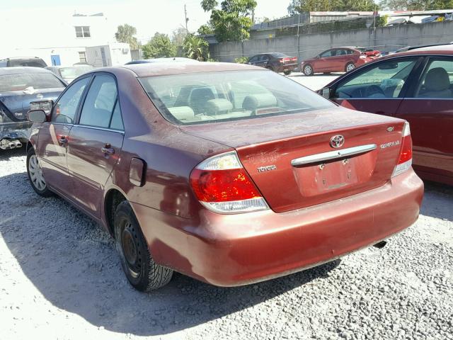 4T1BE30K45U040252 - 2005 TOYOTA CAMRY LE RED photo 3