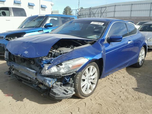 1HGCS22828A017475 - 2008 HONDA ACCORD EXL BLUE photo 2