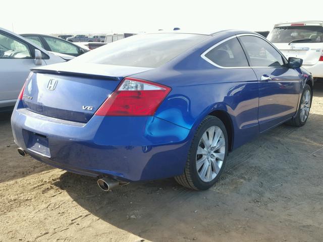 1HGCS22828A017475 - 2008 HONDA ACCORD EXL BLUE photo 4