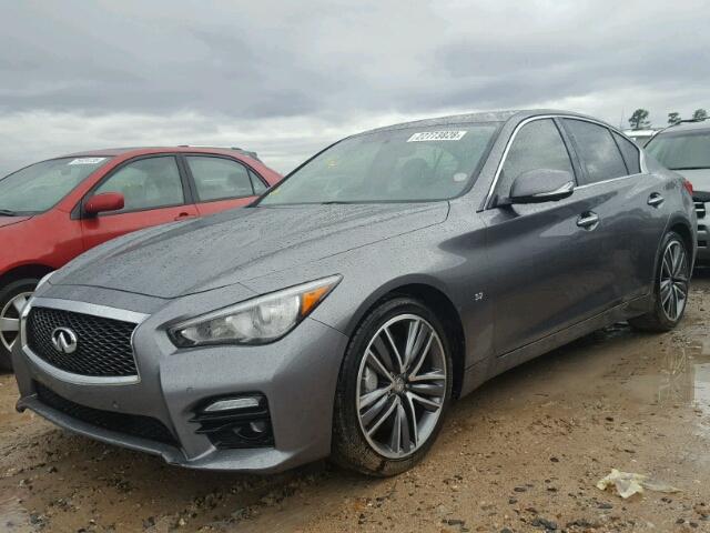 JN1BV7AP6FM357556 - 2015 INFINITI Q50 BASE Gris foto 2