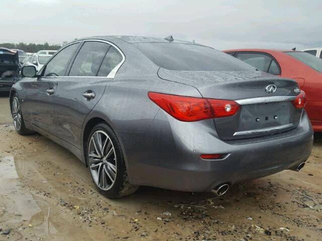 JN1BV7AP6FM357556 - 2015 INFINITI Q50 BASE GRAY photo 3