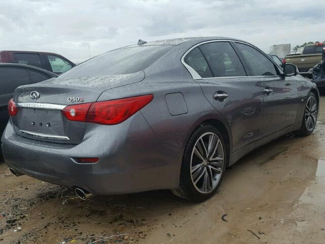 JN1BV7AP6FM357556 - 2015 INFINITI Q50 BASE Gris foto 4