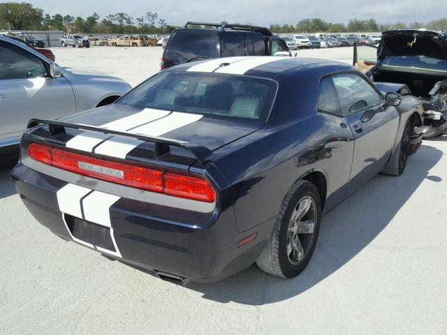 2B3CJ4DGXBH558303 - 2011 DODGE CHALLENGER BLUE photo 4