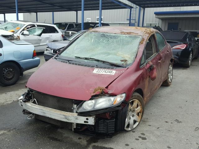 19XFA1F53AE025399 - 2010 HONDA CIVIC LX RED photo 2