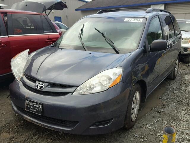 5TDZK23C68S177289 - 2008 TOYOTA SIENNA CE BLUE photo 2