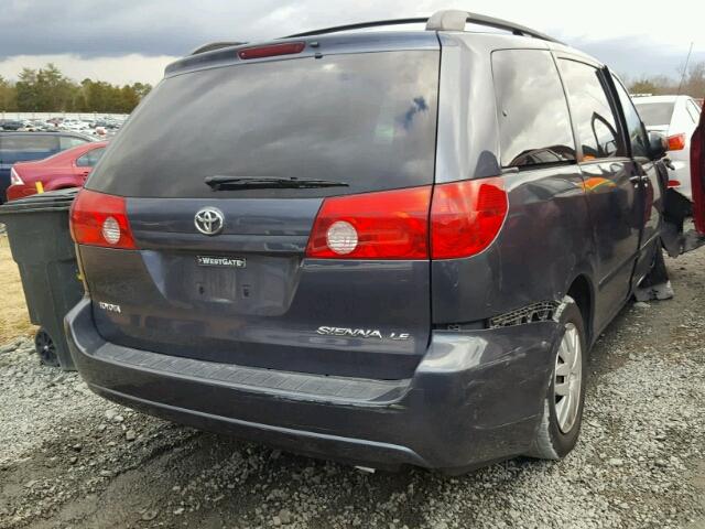 5TDZK23C68S177289 - 2008 TOYOTA SIENNA CE BLUE photo 4