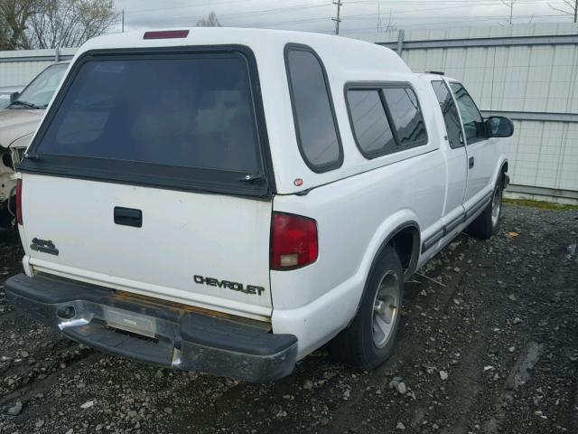 1GCCS19W818132592 - 2001 CHEVROLET S TRUCK S1 WHITE photo 4