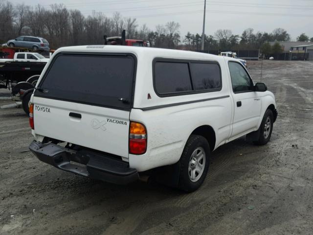 5TENL42N84Z400391 - 2004 TOYOTA TACOMA WHITE photo 4