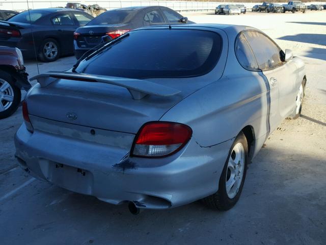 KMHJG35F7YU157278 - 2000 HYUNDAI TIBURON SILVER photo 4