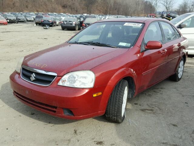 KL5JD56Z77K611448 - 2007 SUZUKI FORENZA BA RED photo 2