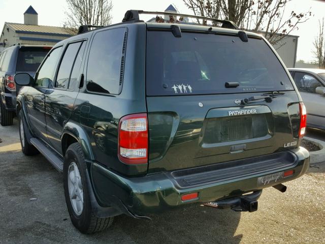 JN8DR07Y61W530110 - 2001 NISSAN PATHFINDER GREEN photo 3