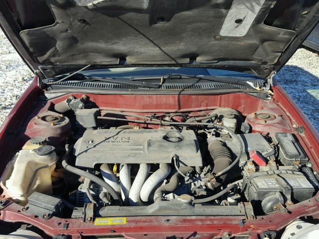 2T1BR12E1YC317610 - 2000 TOYOTA COROLLA VE RED photo 7