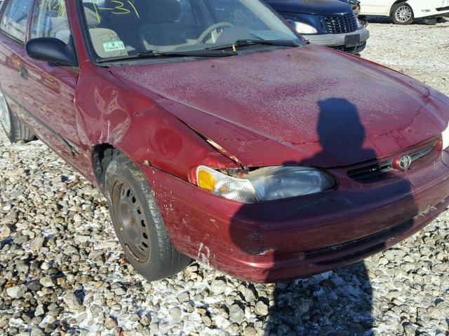 2T1BR12E1YC317610 - 2000 TOYOTA COROLLA VE RED photo 9