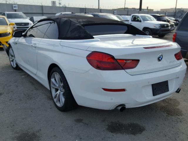 WBALW7C53DDX58258 - 2013 BMW 640 I WHITE photo 3