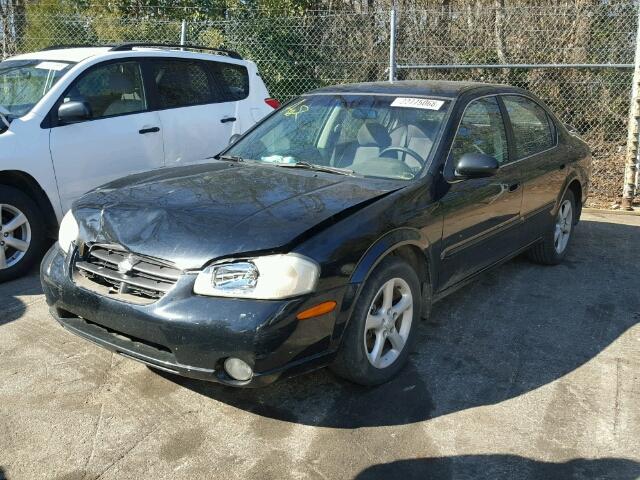 JN1CA31D11T820720 - 2001 NISSAN MAXIMA GXE BLACK photo 2