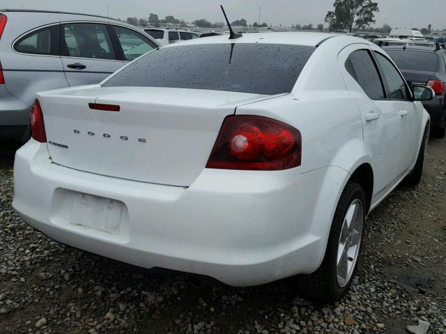 1B3BD2FG7BN548825 - 2011 DODGE AVENGER LU WHITE photo 4