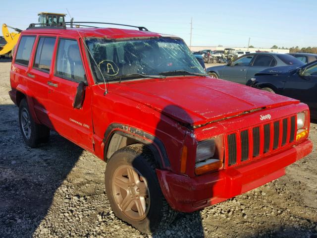 1J4FF58S8YL209115 - 2000 JEEP CHEROKEE C RED photo 1