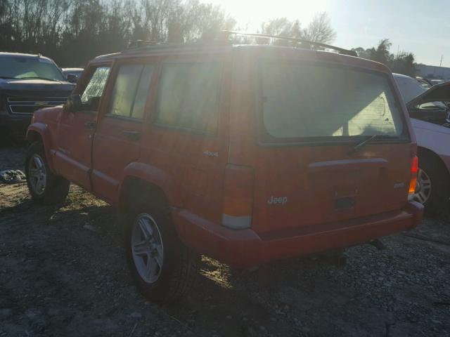 1J4FF58S8YL209115 - 2000 JEEP CHEROKEE C RED photo 3