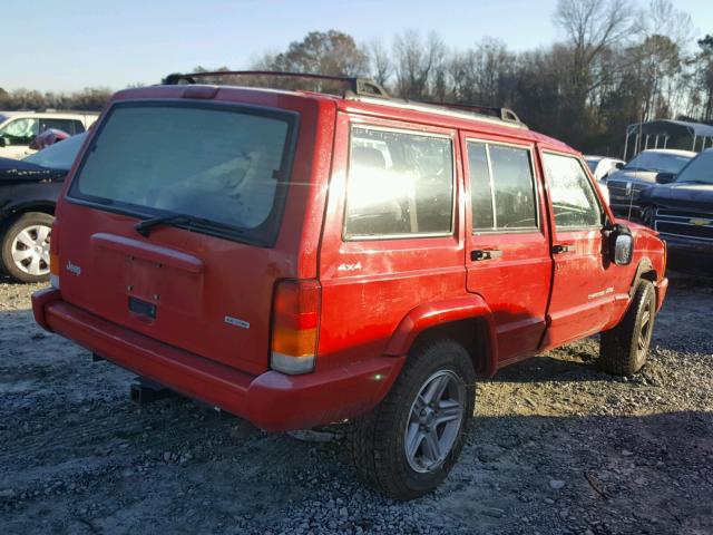 1J4FF58S8YL209115 - 2000 JEEP CHEROKEE C RED photo 4