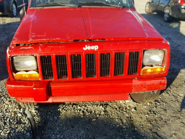 1J4FF58S8YL209115 - 2000 JEEP CHEROKEE C RED photo 7