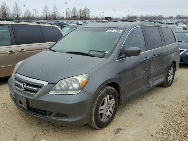 5FNRL38747B442972 - 2007 HONDA ODYSSEY EX GRAY photo 2