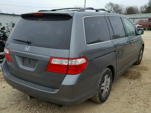 5FNRL38747B442972 - 2007 HONDA ODYSSEY EX GRAY photo 4