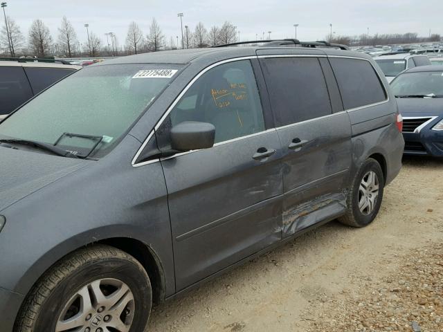 5FNRL38747B442972 - 2007 HONDA ODYSSEY EX GRAY photo 9