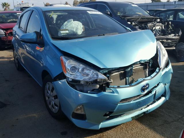 JTDKDTB31C1003493 - 2012 TOYOTA PRIUS C BLUE photo 1