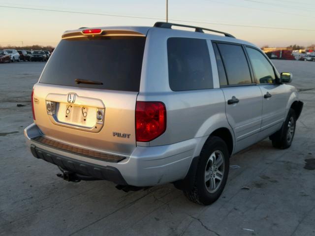 5FNYF18615B053203 - 2005 HONDA PILOT EXL SILVER photo 4