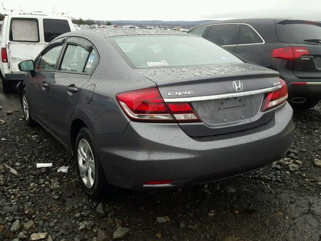 19XFB2E57EE067231 - 2014 HONDA CIVIC LX GRAY photo 3