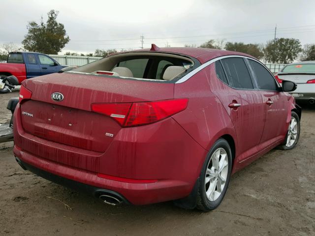 5XXGM4A73DG193335 - 2013 KIA OPTIMA LX RED photo 4