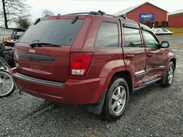 1J8GR48K88C169557 - 2008 JEEP GRAND CHER MAROON photo 4